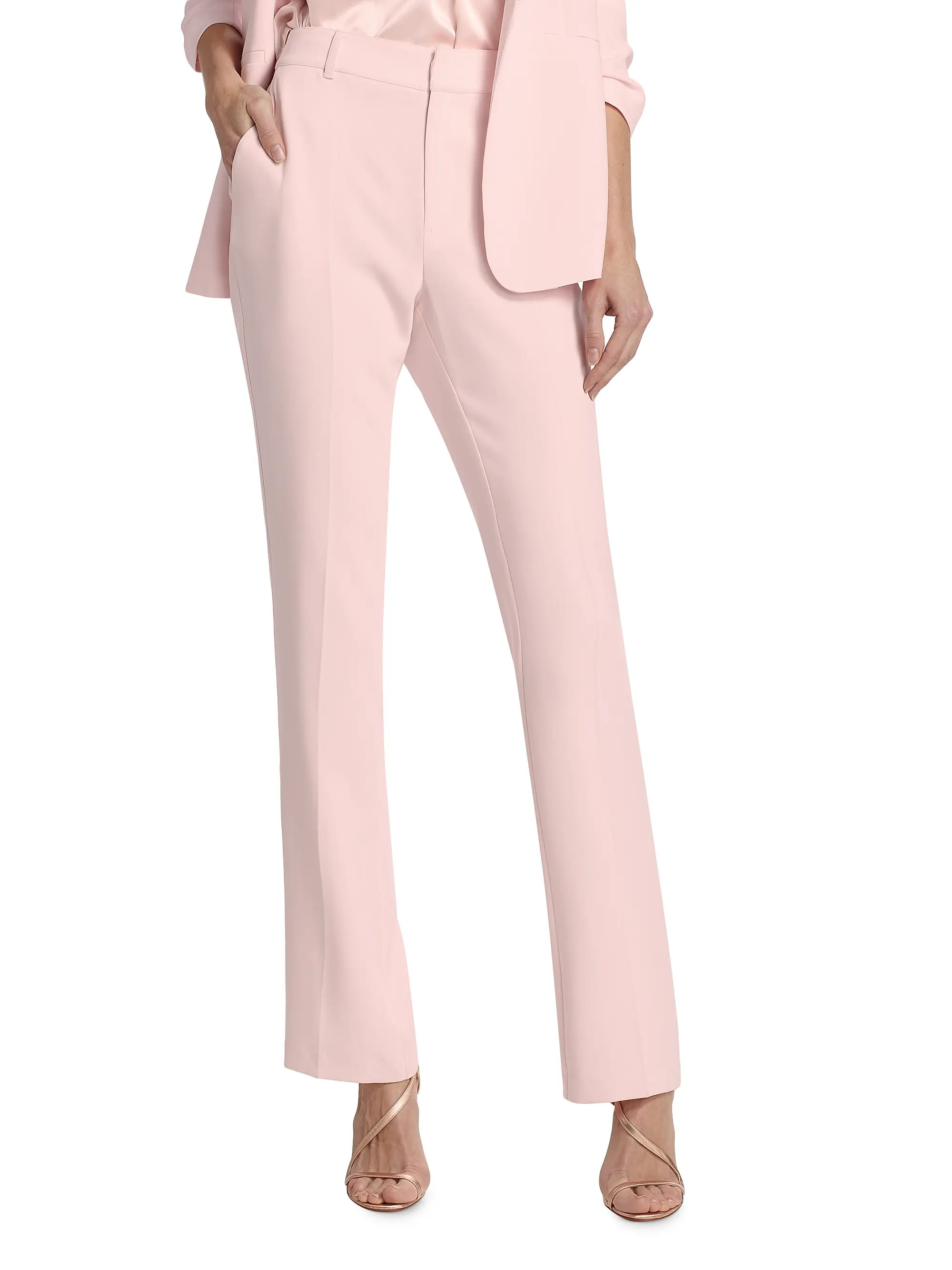 Kerry Crepe Straight-Leg Pants | Saks Fifth Avenue