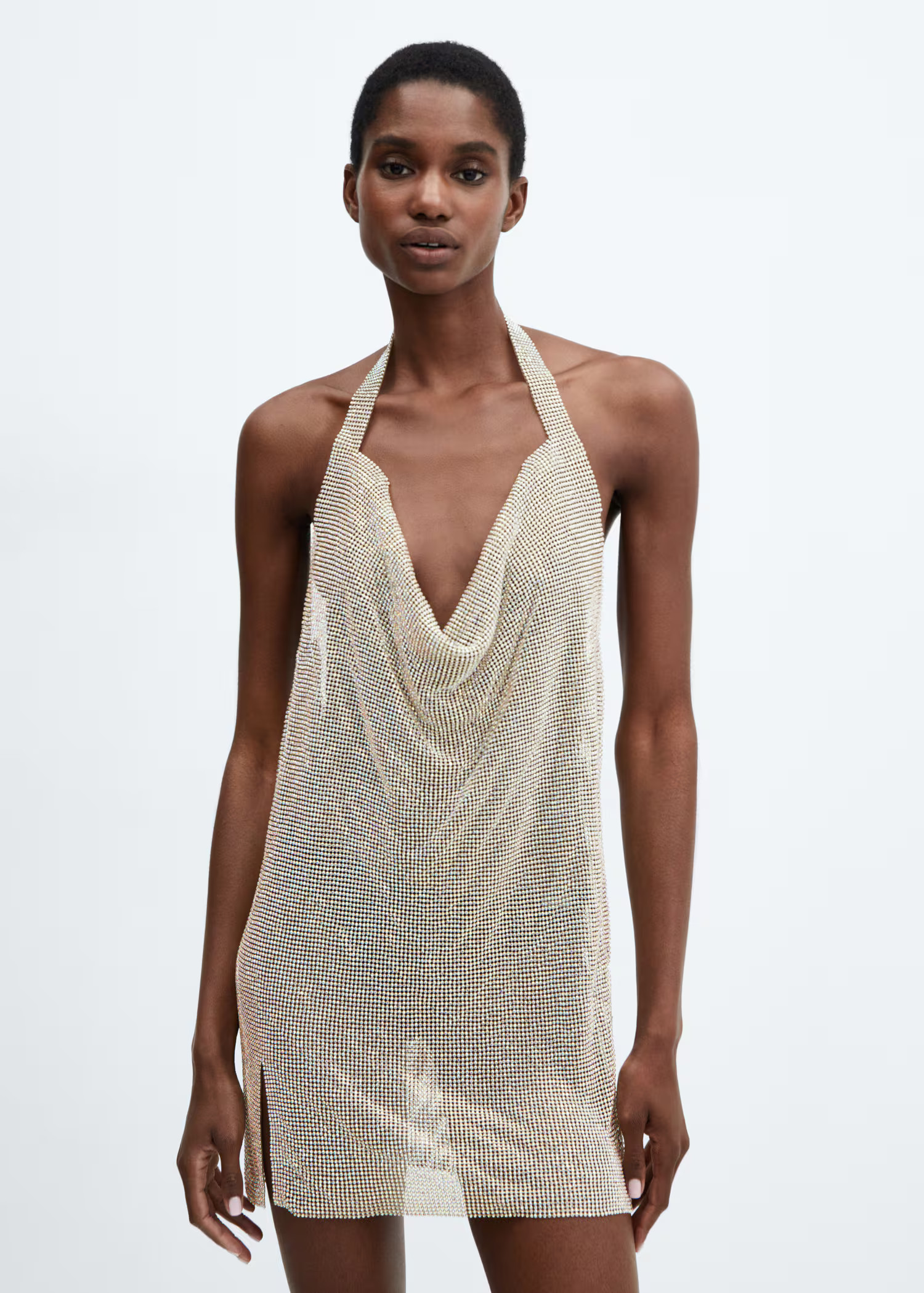 Crystal mesh dress | Mango (US/MX/AU)