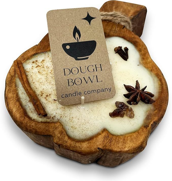 Dough Bowl Candle Co. Pumpkin Candle - 8"x6"x1.5" Pumpkin Spice Candles with 35 Hour Burn Time, W... | Amazon (US)