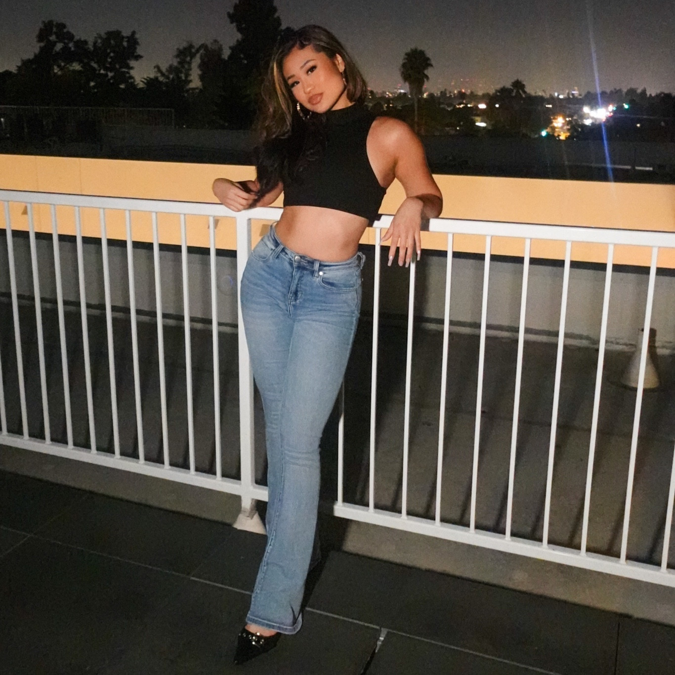 I call it “future milf” ❤️‍🔥 simple but sexy & classy. How can it get any better? 
super soft modal top + flare high waisted jeans + kitten heel = 🤌🏼

top - s
jeans - 24

#LTKstyletip #LTKbeauty #LTKworkwear