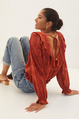 Textured Floral Blouse | Anthropologie (US)