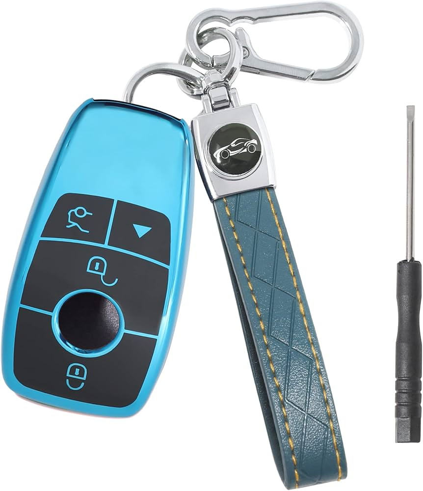 Car Key Cover for Mercedes Benz Key Fob Case with Bright-Edge Fits for Benz A S C E G Class GLC G... | Amazon (US)