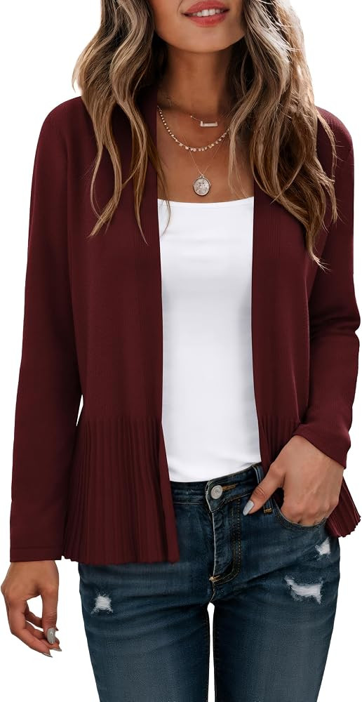 CZYINXIAN Women's Lightweight Cardigan Sweaters Open Front Knit Outwear | Amazon (US)