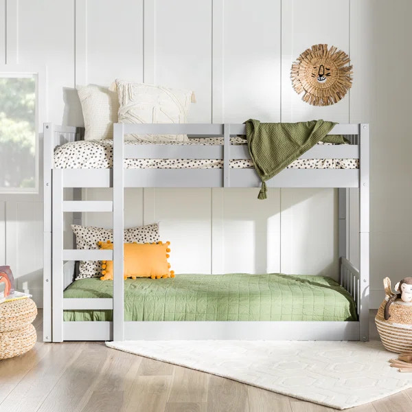 Calhan Twin Over Twin Solid Wood Standard Bunk Bed by Harriet Bee | Wayfair North America
