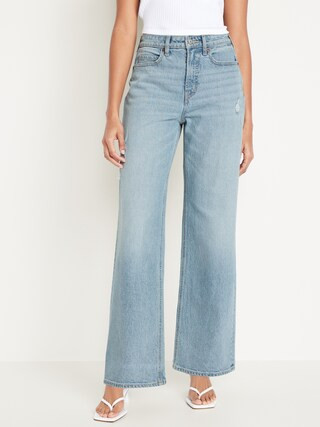 Curvy Extra High-Waisted Wide-Leg Jeans | Old Navy (CA)