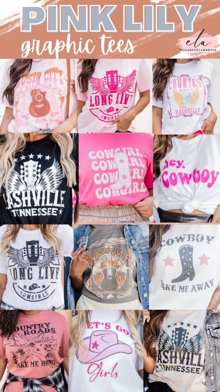 30% OFF PINK LILY GRAPHICS!! 
sharing this again because y’all better run to get 30% off!! 
Use code FALL30!!
Such cute graphics on sale!!

#pinklily #graphics #country #cowboy #sale #fall #graphictee #LTK #fall #pinklily #cowgirls #collection #style #western #cowboy #rodeo #nashville #boots #tee #shirts #oversized #tshirt #casual #cowboybat #guitar  #fall #orange #burnt #autumn #dress #ruffles #hat #hellofall #earrings #boot #pearl #buttondown #shirt

#LTKSale #LTKstyletip #LTKFind