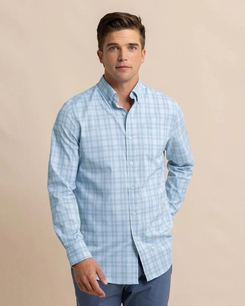 Intercoastal Primrose Plaid Long Sleeve Sport Shirt | Southern Tide