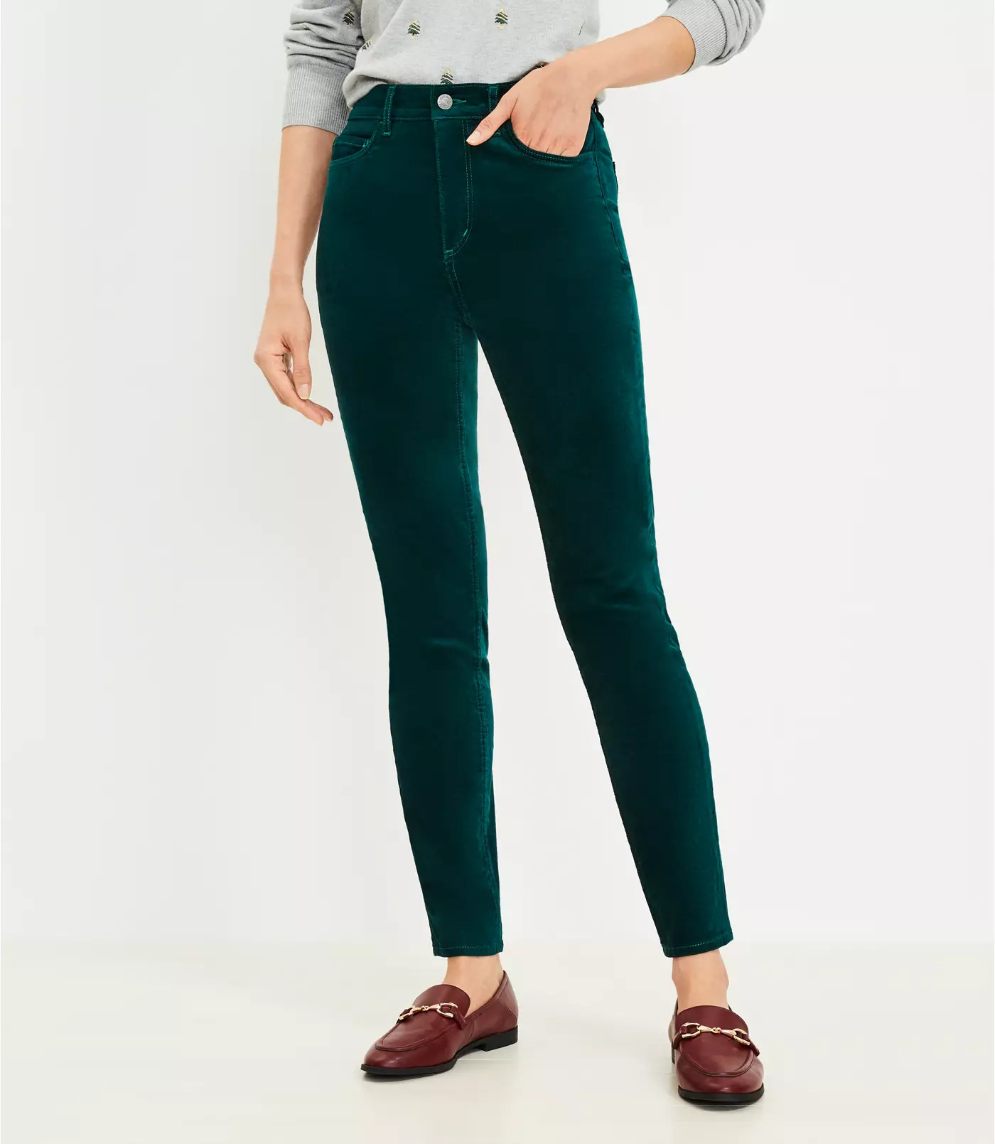 Velvet Skinny Pants | LOFT