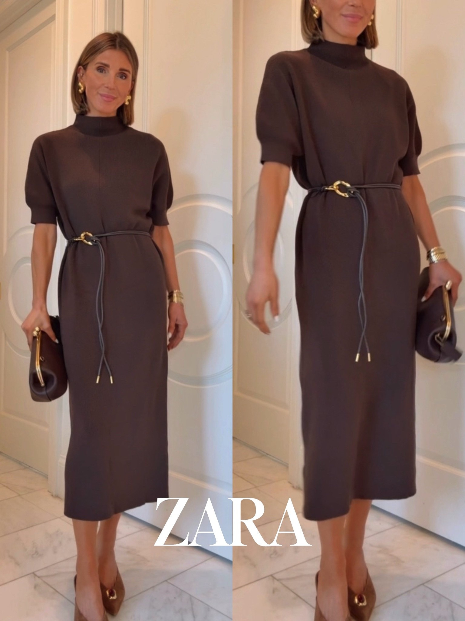 New fall arrivals at Zara. I'm wearing size small in dresses and size 2 in bottoms