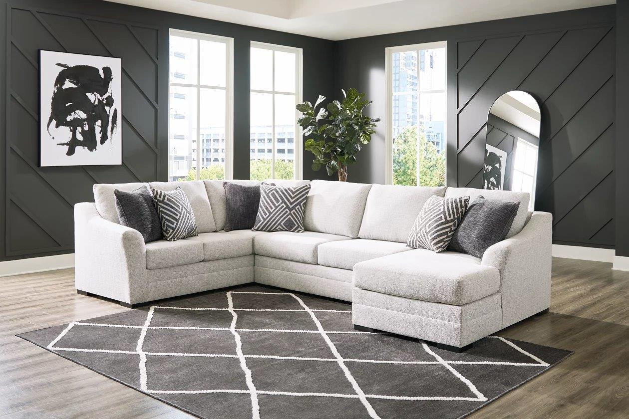 Koralynn 3-Piece RAF Sectional with Chaise In Stone | 1stopbedrooms