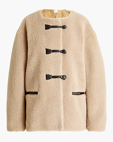 Petite sherpa toggle coat | J.Crew Factory