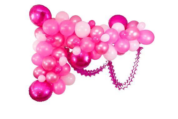 Balloon Garland Kit - Neon Pink Pearl Pink Hot Pink Giant Balloon Arch -“Hubba Bubba” XL Part... | Etsy (US)