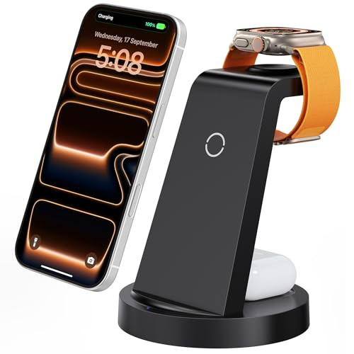 Anlmz 3 in 1 Charging Station for iPhone, Wireless Charger for iPhone 17 16e 16 15 14 13 12 11 X ... | Amazon (US)