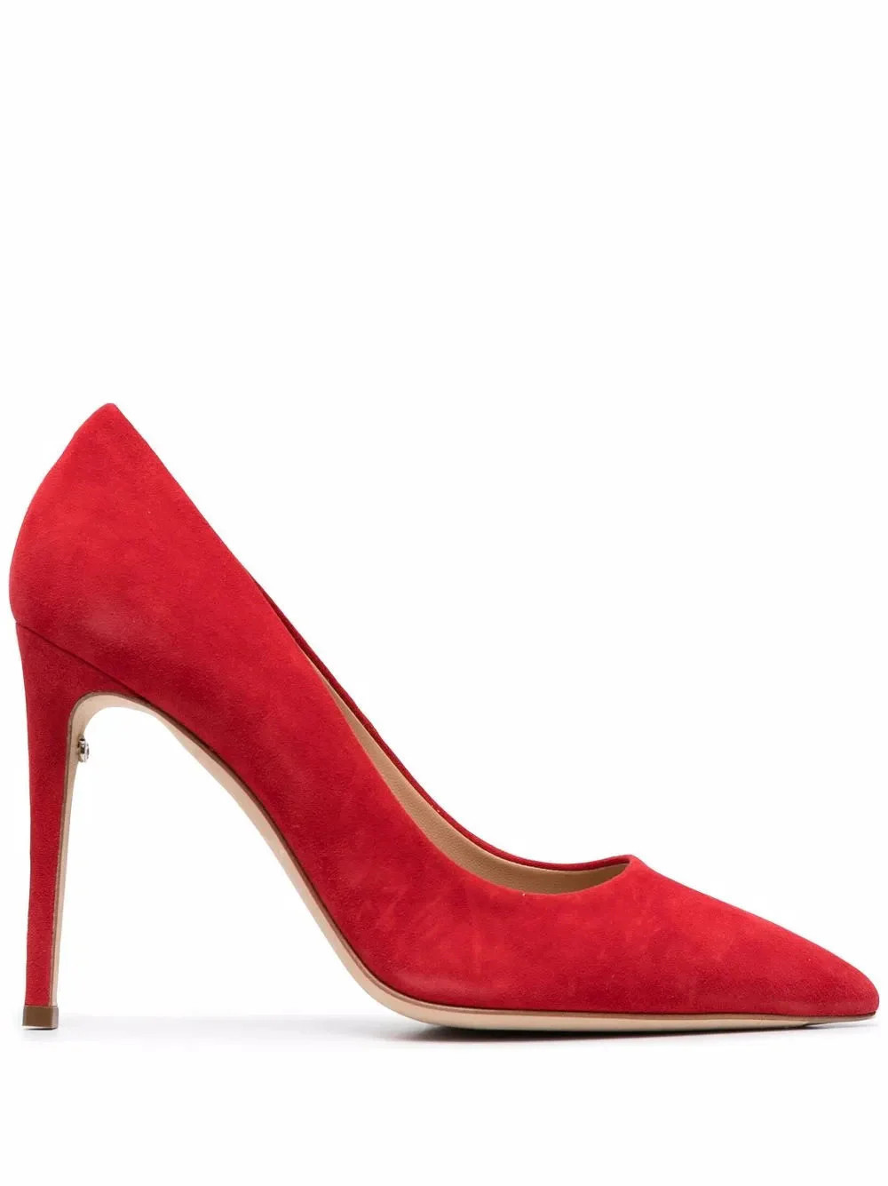 Ferragamo Pointed-Toe Suede Pump — Red | Italist Inc.
