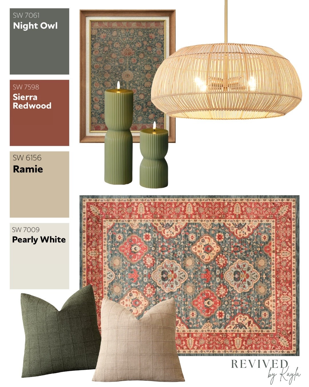 Green and red room design mood board 🥀✨ This would be a beautiful living room or bedroom

#home #decor #homedesign #roomdecor #roomdesign #moodboard #homedecorideas #inspo #boho #reddecor #greendecor #paintcolors #colorscheme #bedroom #livingroom  

#LTKHome #LTKFindsUnder100 #LTKFindsUnder50