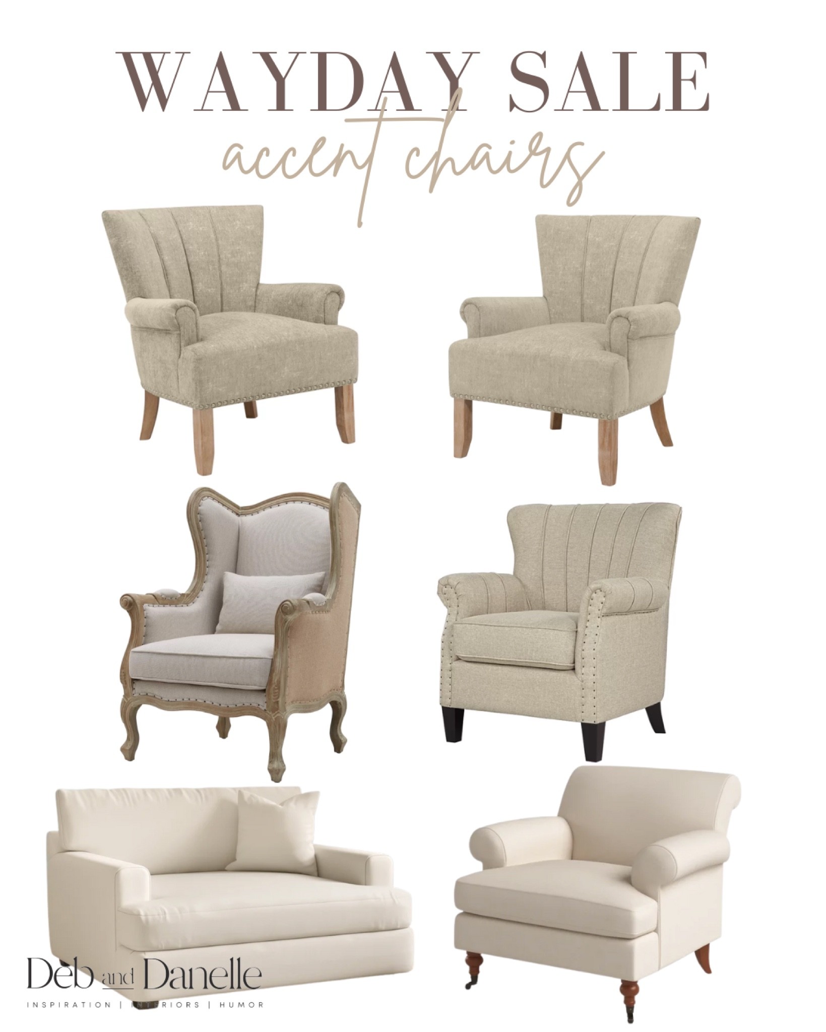 WayDay sale! 

Accent chairs, WayDay sale, living room furniture, living room chairs, chairs, cream chairs, living room accent chair, sale, WayDay, wayfair sale, Deb and Danelle 

#LTKsalealert #LTKhome #LTKCyberweek