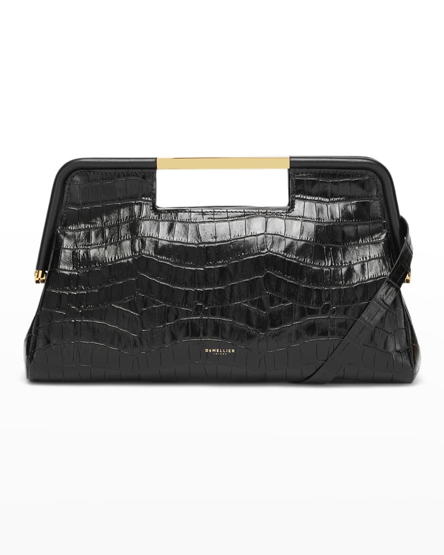 DeMellier The Seville Croc-Embossed Top-Handle Bag | Neiman Marcus