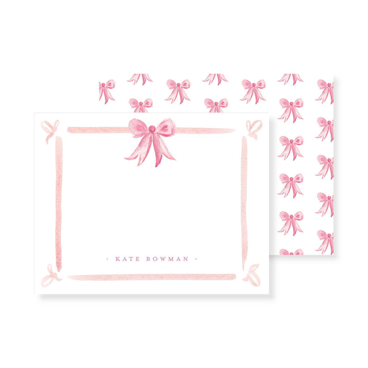 Pink Bow Personalized Stationery Set — Simply Jessica Marie | Simply Jessica Marie