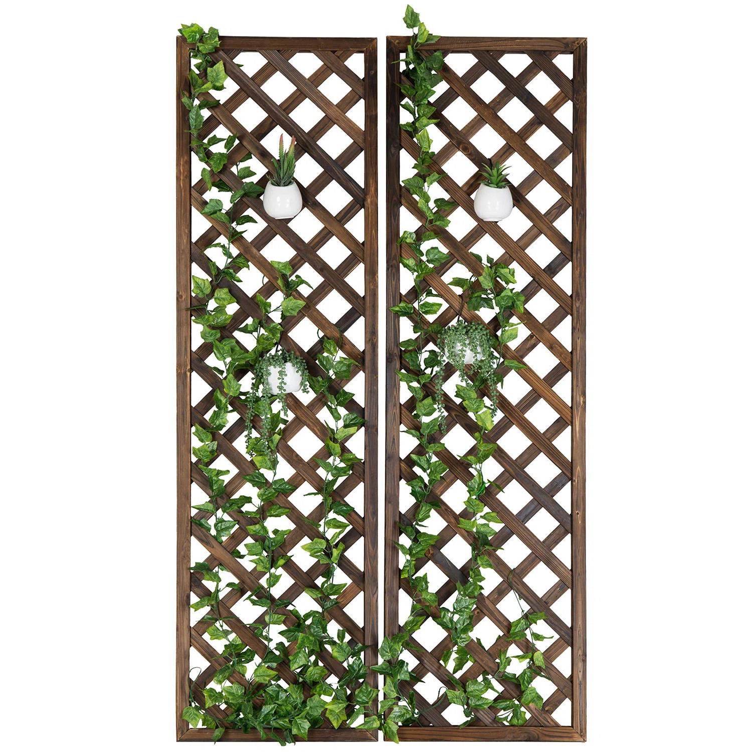 Kalvo 70.86'' H x 1.18'' W Wood Lattice Panel Trellis (Set of 2) | Wayfair North America