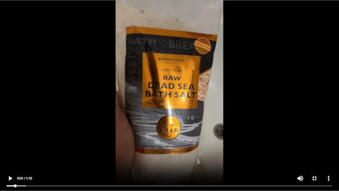 Aromasong Raw Dead Sea Bath Salt - Minimally Cleaned, Contains More Dead Sea Minerals Including D... | Amazon (US)
