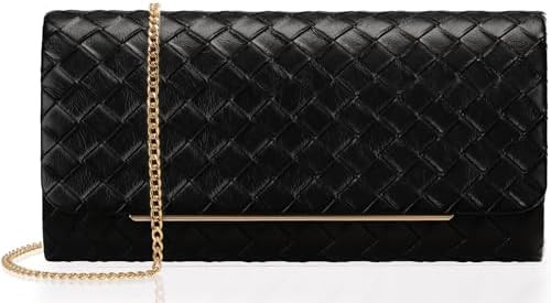 Women's Woven Clutch Handbag with Detachable Strap | Evening Purse for Parties and Weddings | Amazon (US)
