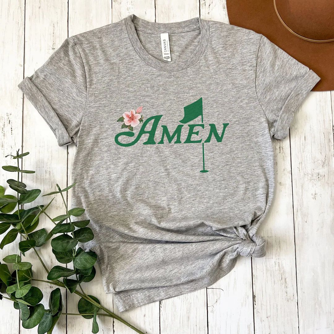 Amen Masters Golf Shirt, Masters Golf Azalea Tshirt, Golf Tournament Tee for Men Women, Golf Mast... | Etsy (US)