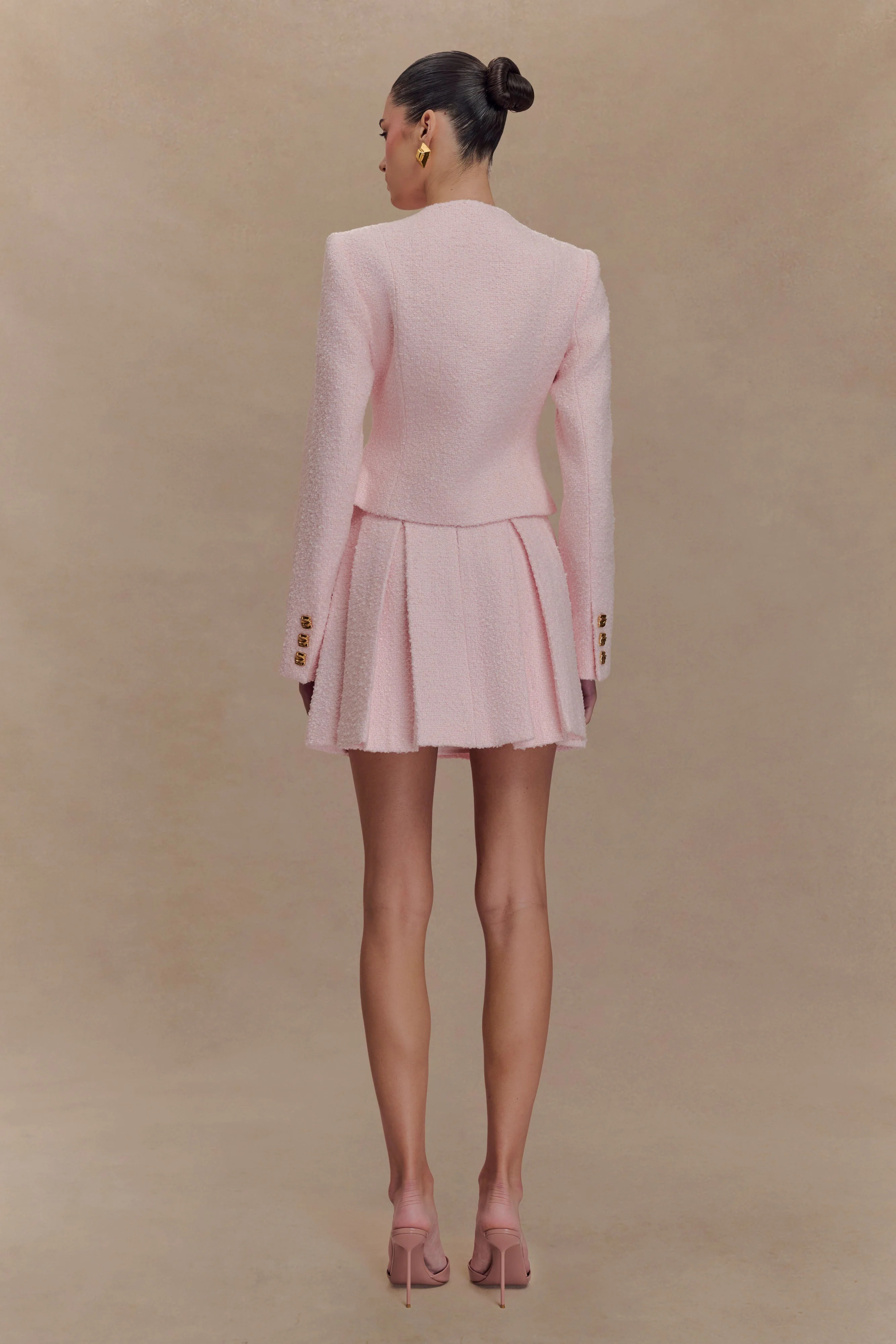 Cleo Boucle Jacket - Powder Pink | MESHKI US