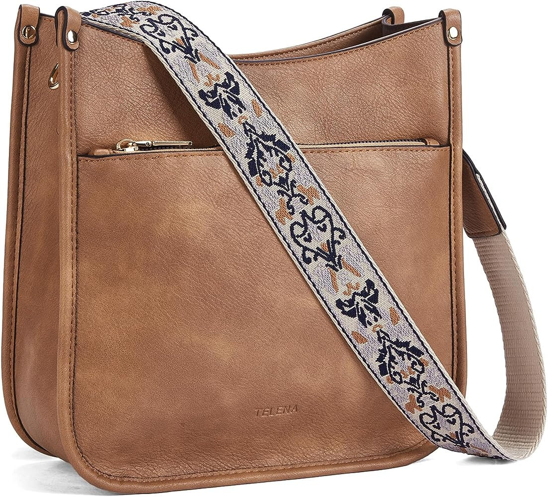 Telena Crossbody Bags for Women Trendy Vegan Leather Purses Hobo Bags Handbags for Women with Adj... | Amazon (US)