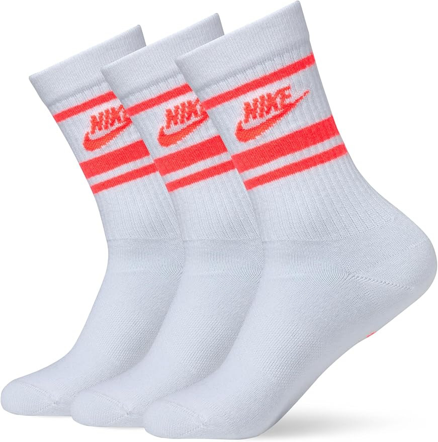 Nike Unisex Adult Sportswear Dri-FIT Everyday Essential Socks - Crew, Ankle, or No-Show (3-Pack) ... | Amazon (US)