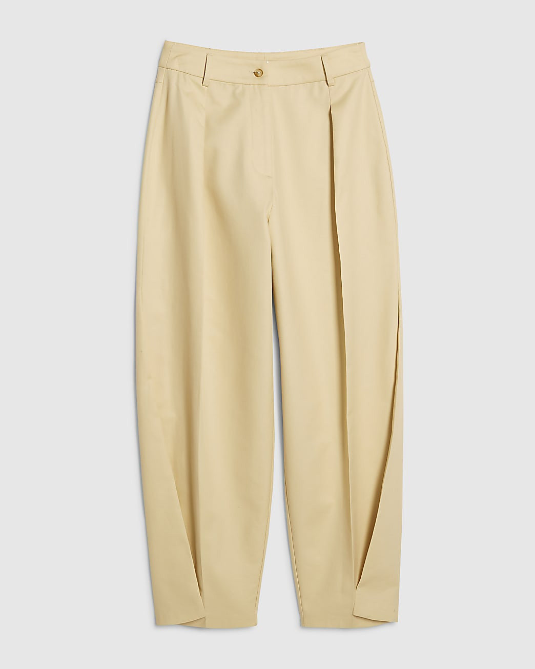 Yellow High Waisted Tapered Trousers | River Island UK & IE