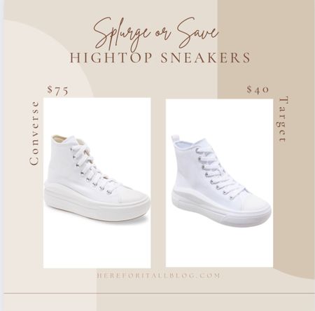 I have the Converse version but it sells out so quick. So when I saw this new Target version, I was so excited! Just as cute and almost half the price.

#hightopsneakers #competition 

#LTKFind #LTKshoecrush #LTKunder50