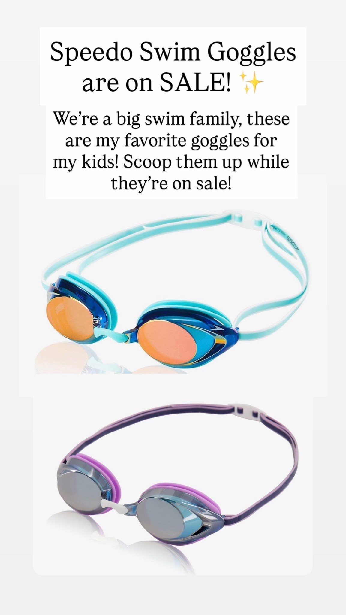 Speedo googles are on sale!!

#LTKSaleAlert