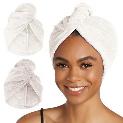 Microfiber Turbie Twist 2 Pack (Antique White, Moonbeam) | Target