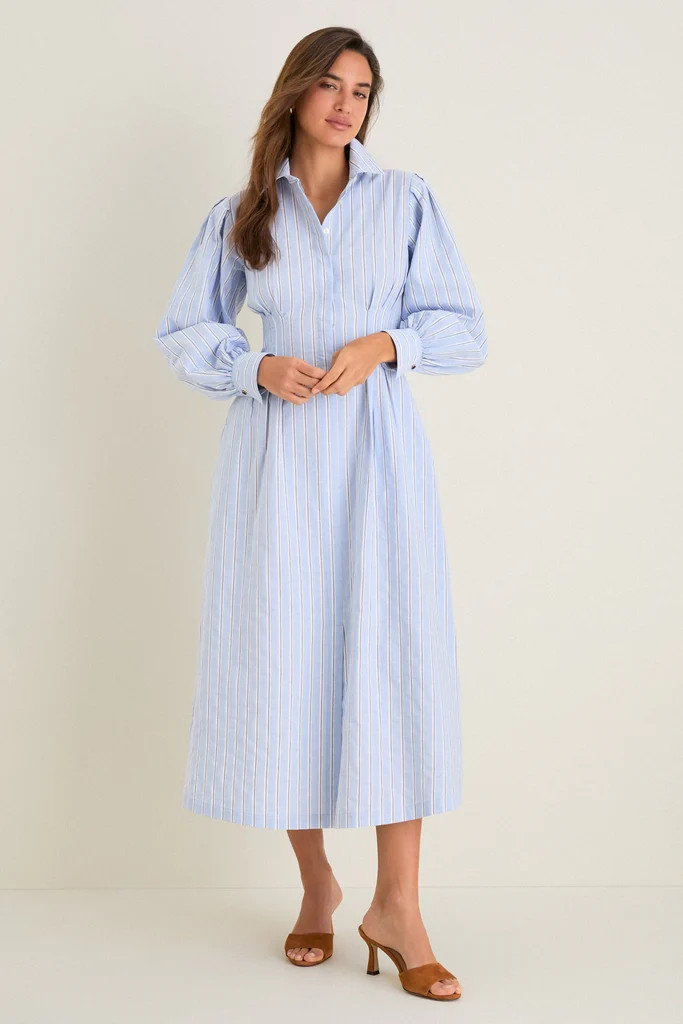 French Blue Stripe Corinne Dress | Tuckernuck (US)