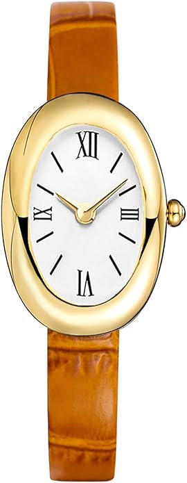MASTOP Bracelet Watch for Women - Elegant 24mm Oval Dial Bangle Watch - Gold Jewelry Style Quartz... | Amazon (US)