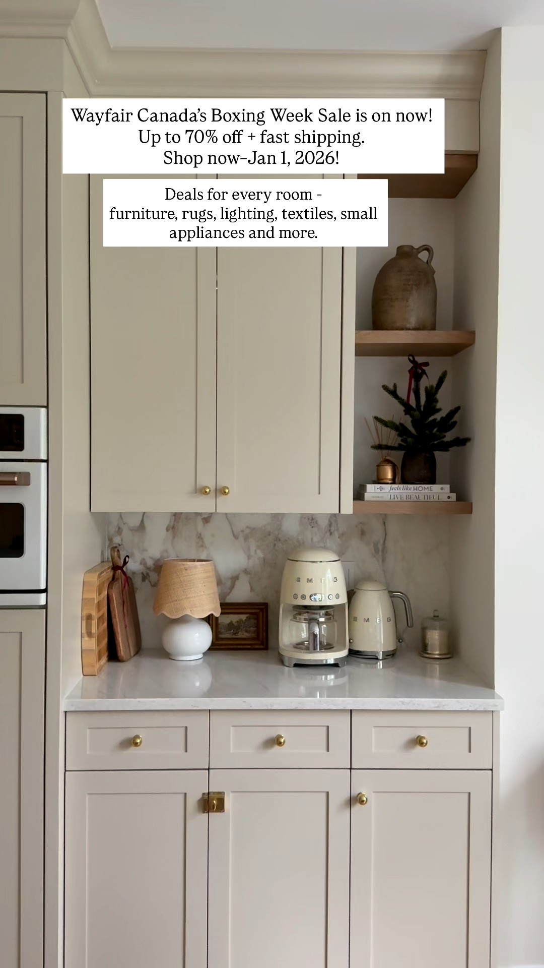 Shop up to 70% off during Wayfair Canada’s Boxing Week Sale. Everything you need to host during the holidays and reset your home for the new year - furniture, rugs, lighting, holiday decor, textiles and more. Shop now through January 1st, 2026 with fast shipping.  @wayfaircanada #WayfairCAPartner #WayfairCAHome 