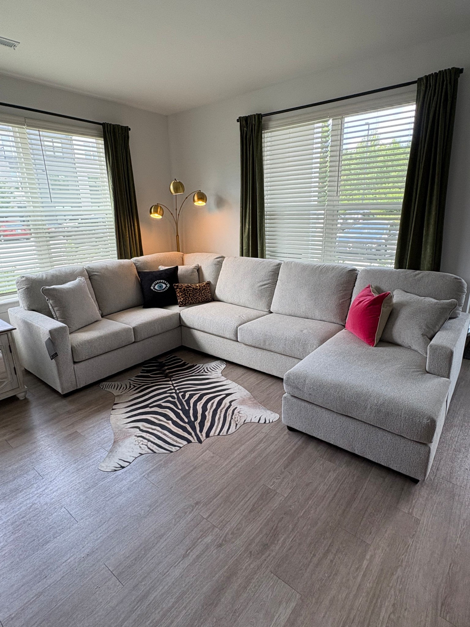 We just got our new couch delivered, and I am honestly super happy with it. I can’t speak to the quality just yet, but I love the size of it. I love the fabric and I love the layout. It fills in my living room perfectly.

#LTKU #LTKSaleAlert #LTKHome