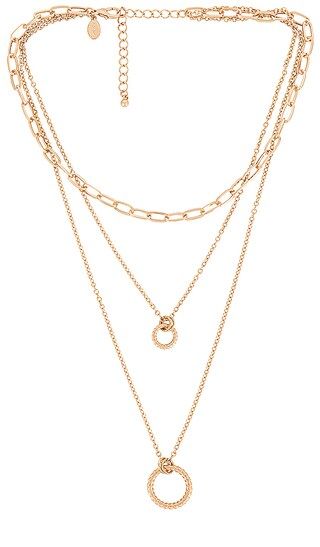Circle Layer Necklace in Gold | Revolve Clothing (Global)