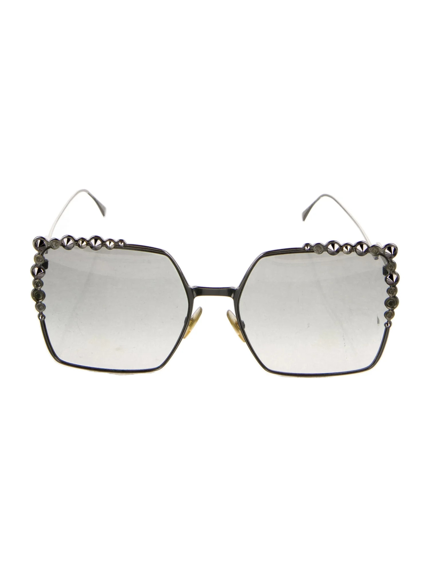 Fendi Square Gradient Sunglasses - Silver Sunglasses, Accessories - FEN410998 | The RealReal | The RealReal