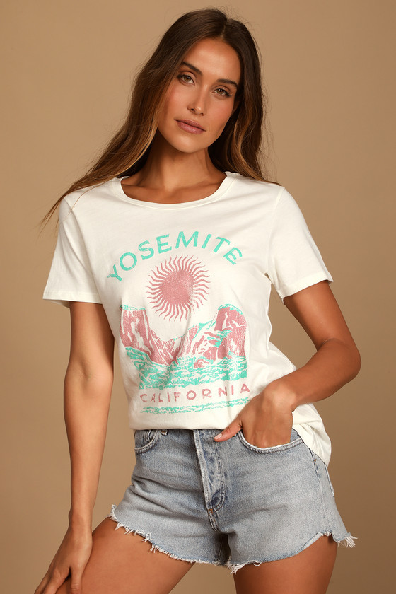 Yosemite Park Off White Crew Neck Graphic Tee | Lulus (US)
