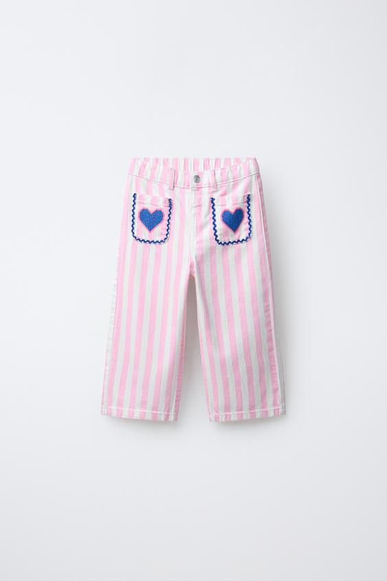 STRIPED TWILL CULOTTES | Zara US