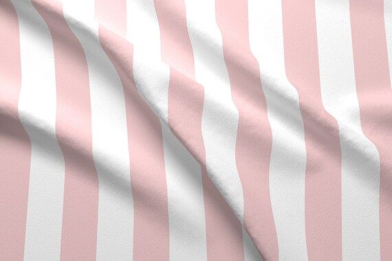 Stripes Fabric - Bold Stripe Dogwood Vertical By Lilyoake - Stripes Vertical Bold Pink White Cott... | Etsy (US)