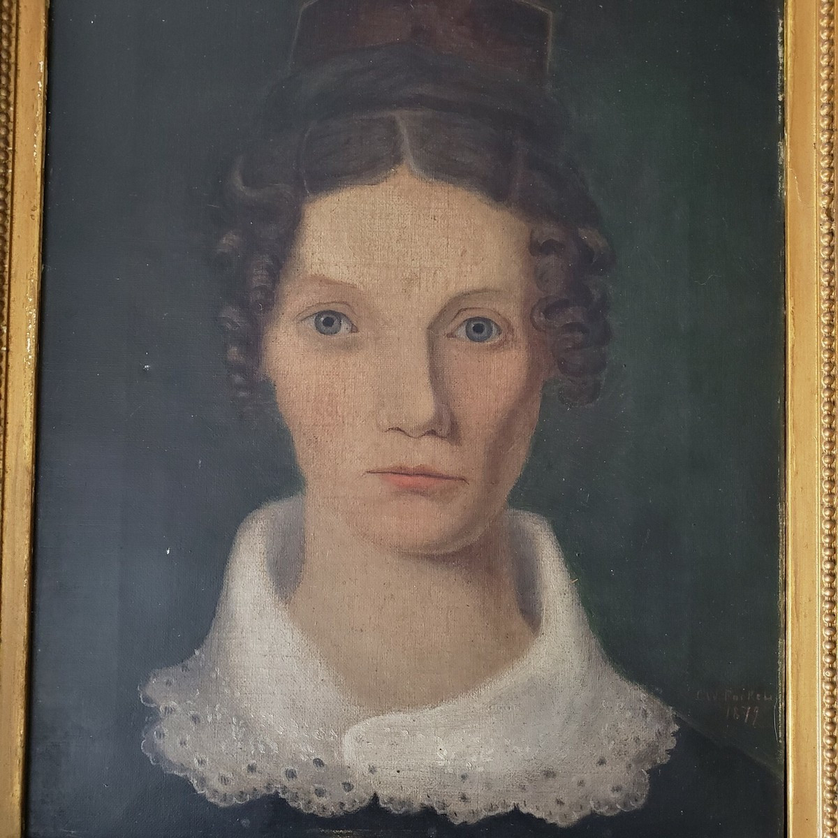 Antique Oil Painting Ann Agate Alfred T Agate Christian Forkel 1879 Pittsford NY | eBay US