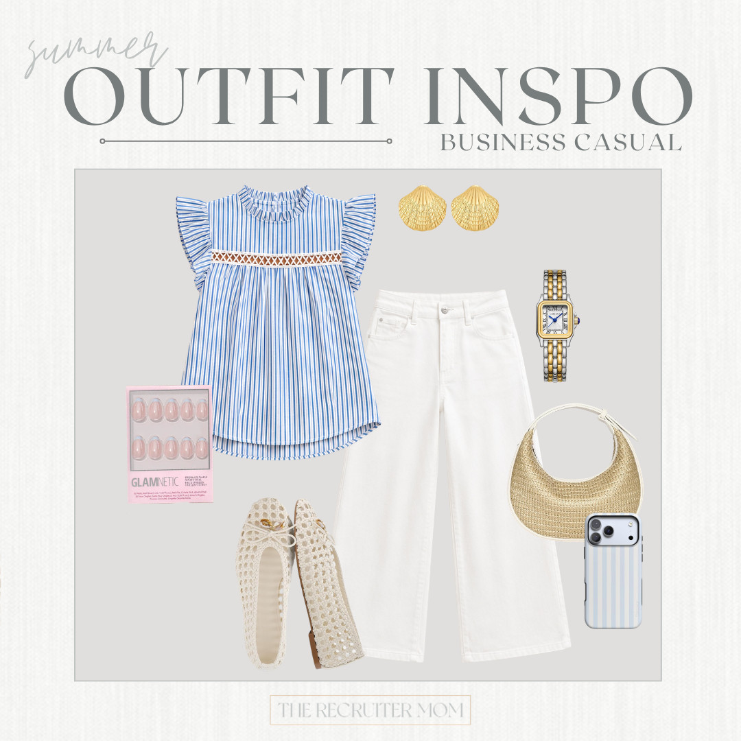 All white everything with a pop of blue — summer business casual perfection! #workwear #SummerOutfit

#LTKOver40 #LTKMidsize #LTKWorkwear