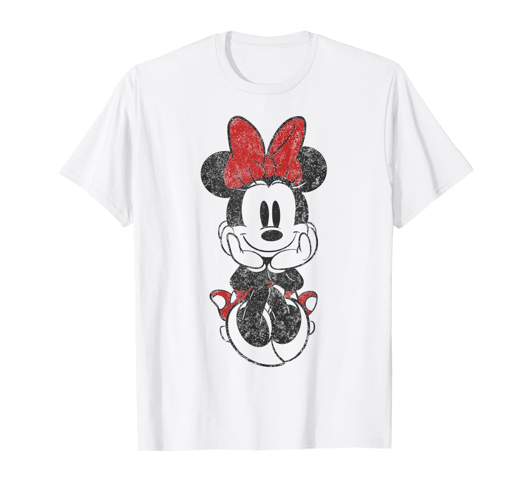 Disney Mickey And Friends Minnie Mouse Vintage Sitting T-Shirt | Amazon (US)