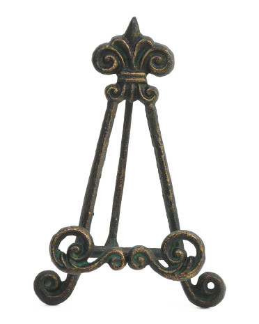 7.5x11 Cast Iron Fleur De Lis Easel | Pillows & Decor | Marshalls | Marshalls
