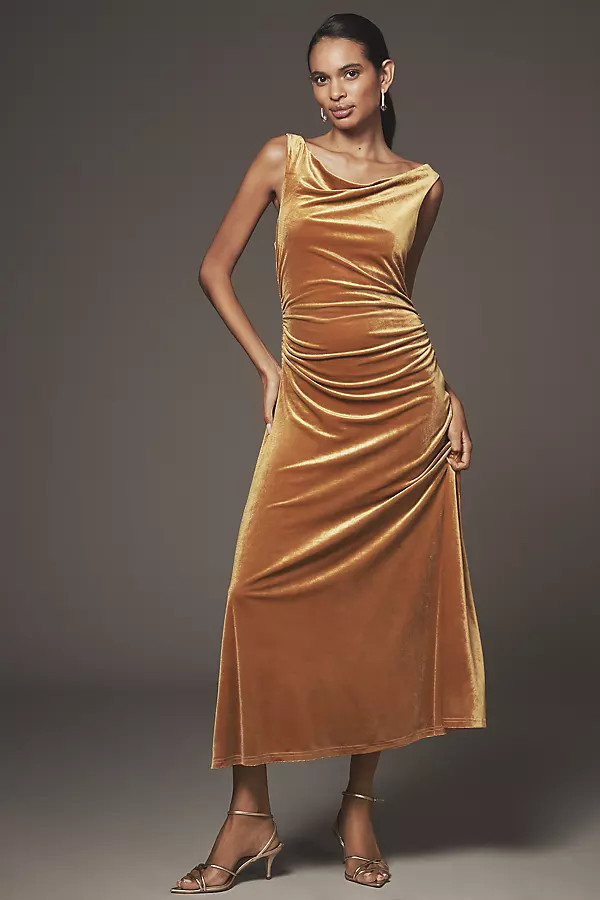 Sleeveless Velvet Midi Dress | Anthropologie (US)