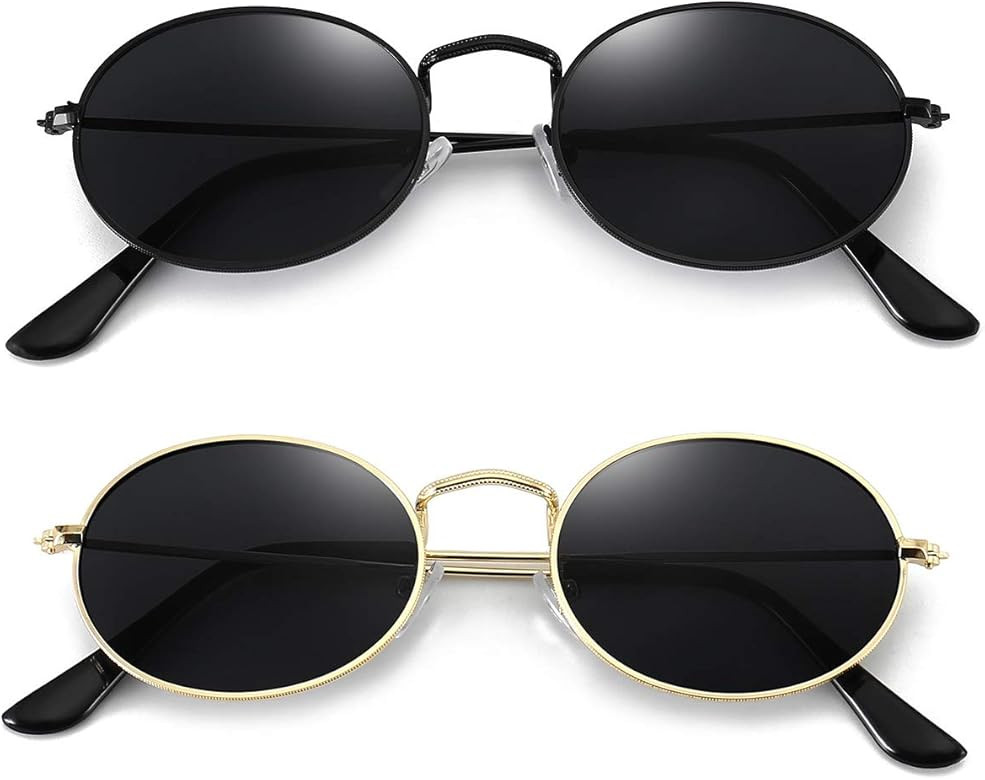 Dollger Oval Sunglasses for Women Vintage Metal Frame Glasses Anti Reflective Retro Eyeglasses Un... | Amazon (US)