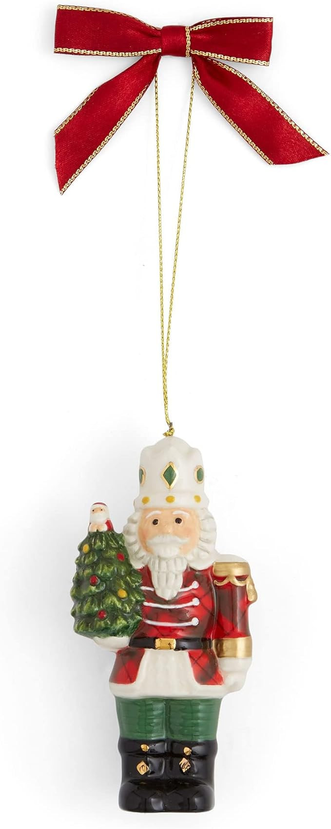 Spode Christmas Tree Tartan Nutcracker Ornament - Christmas Tree Decorations with Tartan Plaid, F... | Amazon (US)