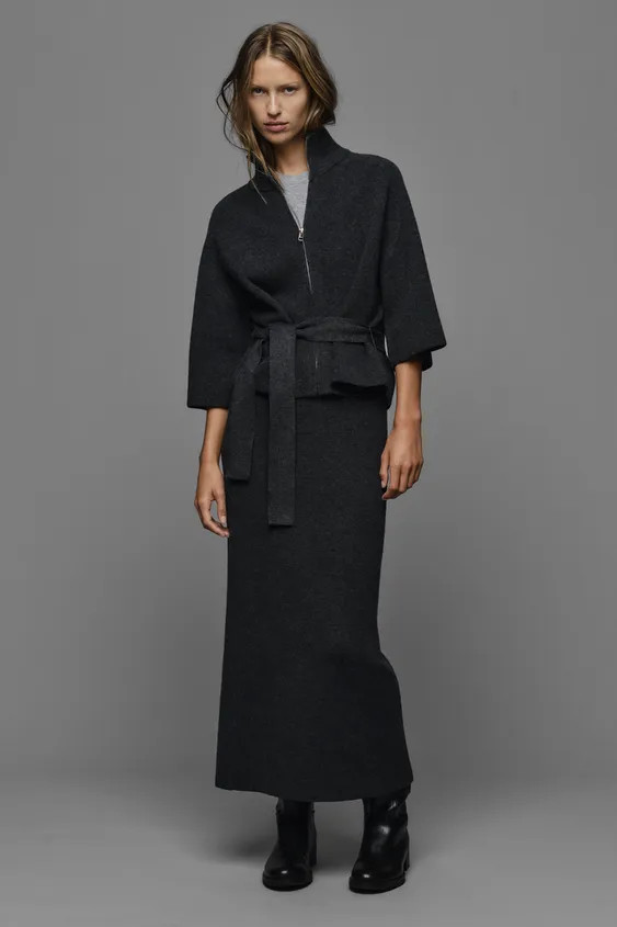BELTED KNIT CARDIGAN | Zara DE